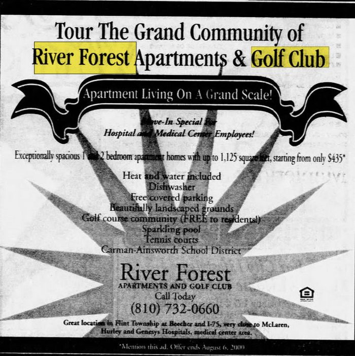 River Forest Golf Course - July 20 2000 Ad